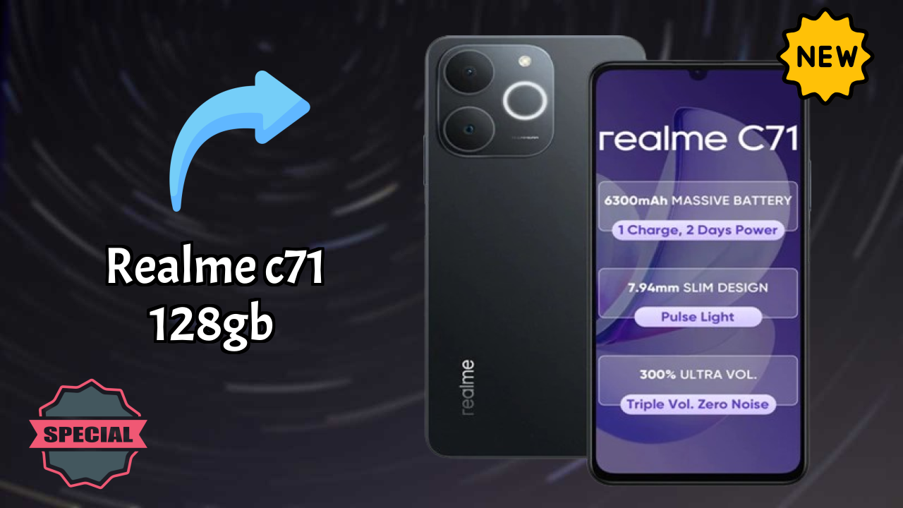 Realme C71 128GB Battery Life: 6300 MAh Charging Speed